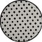 Homeroots 5 ft. Round Black White Gray Indoor & Outdoor Area Rug 385140 - alternate 10